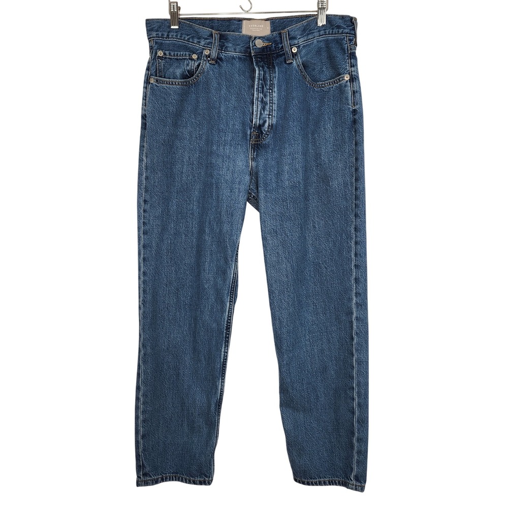 Everlane‎ The Summer Slouch Jean Organic Cotton Blue Denim Women's 28 Button Fly